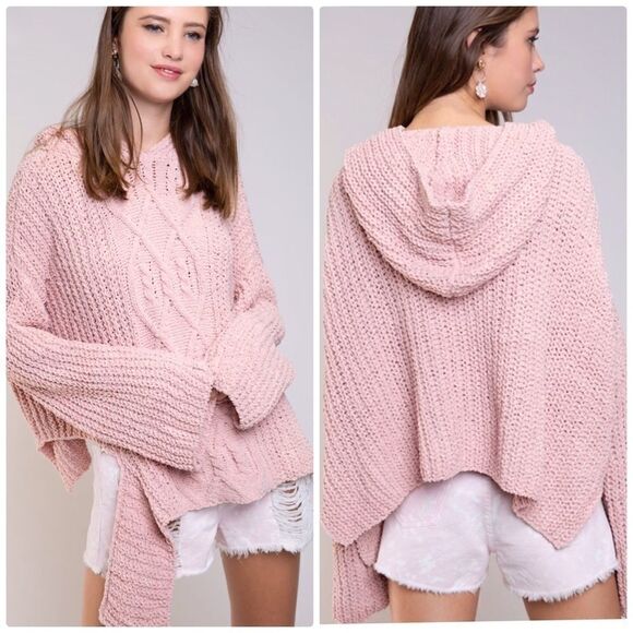 COPY - chunky Knit Hoodie Sweater - Picture 5 of 9